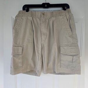 Tommy Bahama RELAX Khaki Tan Stretch Waist 7" Cargo Cotton Shorts Men's Medium